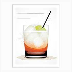 Mid Century Modern Kentucky Mule Floral Infusion Cocktail 4 Art Print