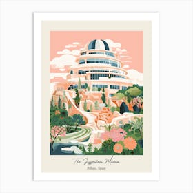 The Guggenheim Museum   Bilbao, Spain   Cute Botanical Illustration Travel 2 Poster Art Print