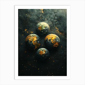 Earth In Space 1 Art Print