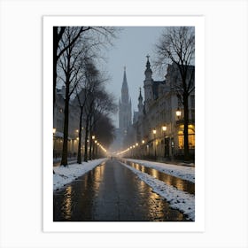 Night In Brussels Art Print