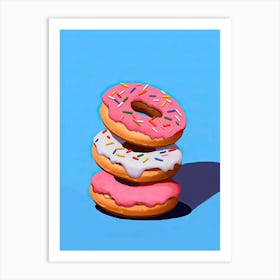 Classic Donuts Illustration 8 Art Print