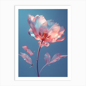 3d Flower Art Print