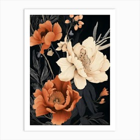 Orange Flowers 11 Art Print