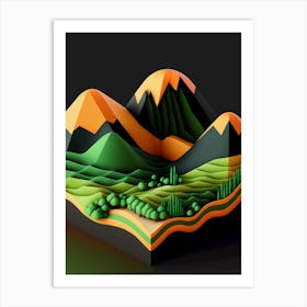 3d Landscape Art Print