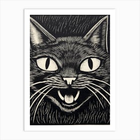 Screaming Cat 5 Art Print