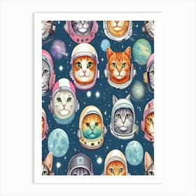 Cats In Space Art Print