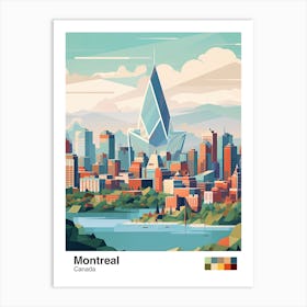 Montreal, Canada, Geometric Illustration 2 Poster Art Print