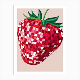 Mosaic Strawberry Art Print