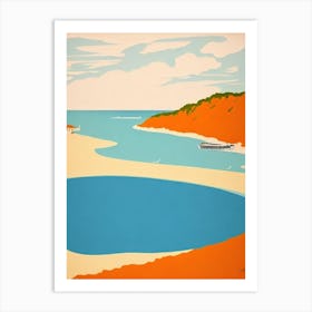 Horseshoe Bay Beach Bermuda Midcentury Art Print