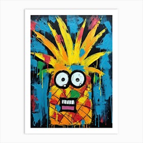 Funky Fruit Fusion: Pineapple Art Art Print