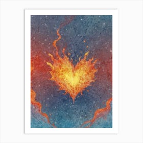 Heart Of Fire 15 Art Print