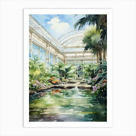 Longwood Gardens Usa Watercolour 1 Art Print