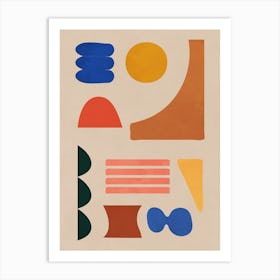 Colorful Modern Abstract Shapes Art Print