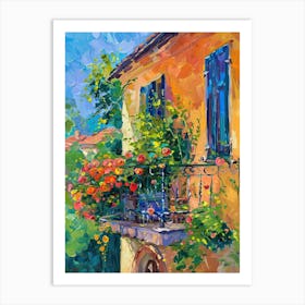 Balcony Painting In Rijeka 4 Art Print