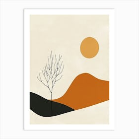 Landscape With A Tree Art Print