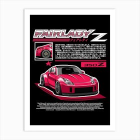 Fairlady Z Pink Art Print