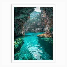 Caves In Greece Art Print