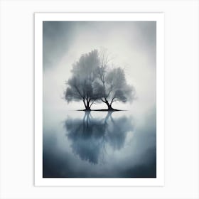 Trees In The Mist Canvas Print Art Print