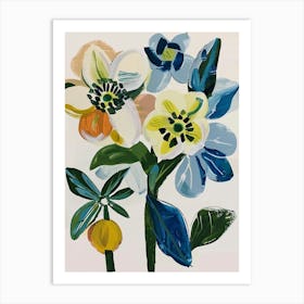Painted Florals Hellebore 3 Art Print