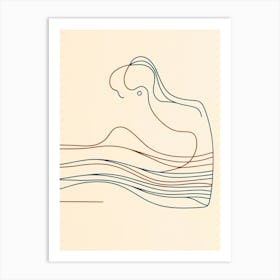 Woman In Water Art Print