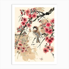 Bird Flowers Chinese Style 3 Art Print