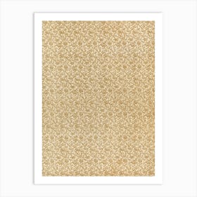 Gold Floral Pattern Background, Hiram Erastus Butler Art Print