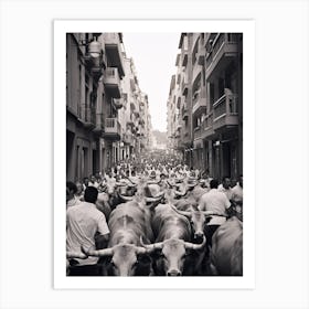 Pamplona, Spain, Black And White Analogue Photography 4 Art Print