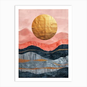 Sunset In The Mountains 29 Art Print