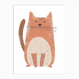 Manx Cat Clipart Illustration 2 Art Print