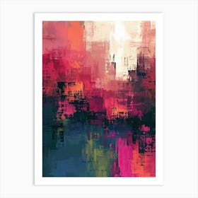 Abstract Painting 46 | Pixel Minimalism Art Series Art Print