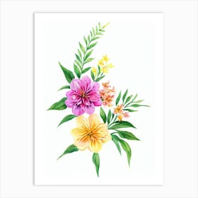 Laurel Watercolour Flower Art Print