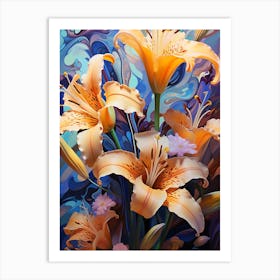 Three Tiger Lilies Art Print