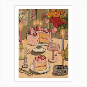 Birthday Cake Art Print