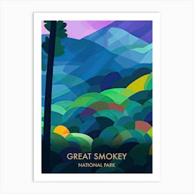 Great Smokey National Park Travel Poster Matisse Style 1 Art Print