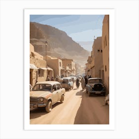 Old Cars In The Desert Art Print