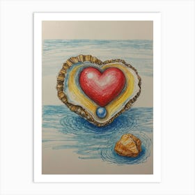 Heart In Shell Art Print