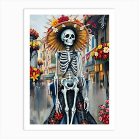 Day Of The Dead Skeleton Art Print