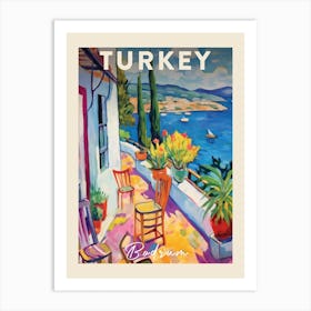 Bodrum Turkey 3 Fauvist Painting  Travel Poster Art Print