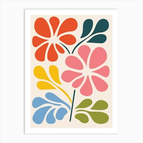 Flowers And Leaves 5 Art Print