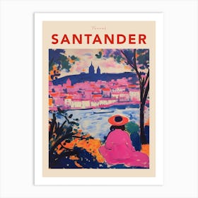 Santander Spain 3 Fauvist Travel Poster Art Print