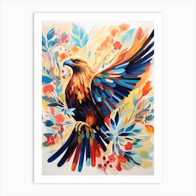 Bird Painting Collage Golden Eagle 4 Art Print