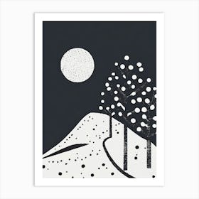 Snowy Hill Art Print