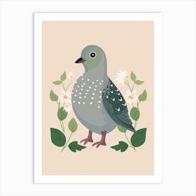 Baby Animal Illustration  Pigeon 2 Art Print