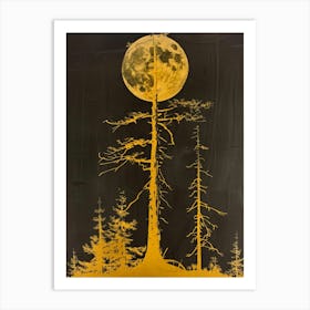 Moonlight In The Forest 5 Art Print