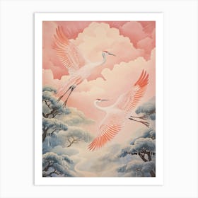 Vintage Japanese Inspired Bird Print Emu 2 Art Print