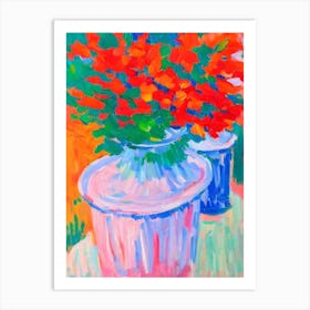 Flowers In An Urn Matisse Inspired Flower Art Print