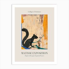 Squirrel 3 Matisse Inspired Exposition Animals Poster Art Print