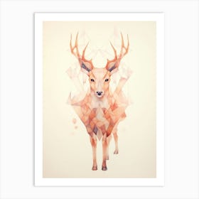 Geometric Abstract Animal Illustration 6 Art Print