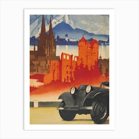 Motoring in Germany Art Print