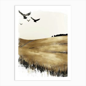 Eagles In Flight Canvas Print Art Print